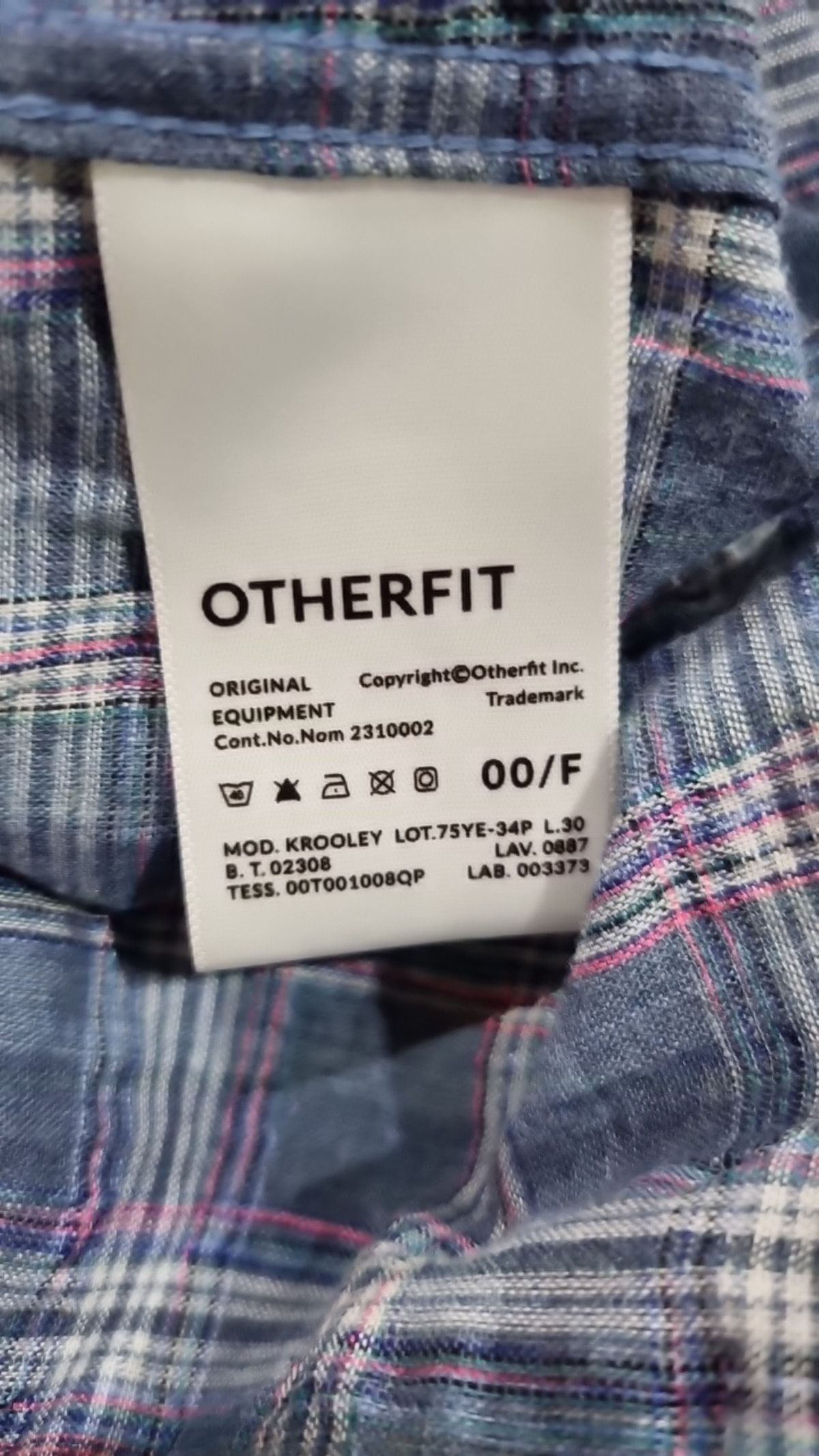 아더피츠(OTHERFITS) 캐주얼 셔츠 FREE