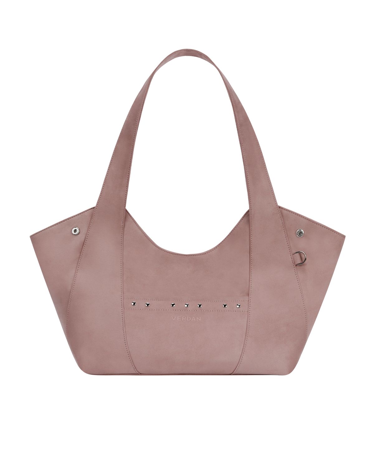 버던(VERDAN) Aube Suede Shopper Bag_rose
