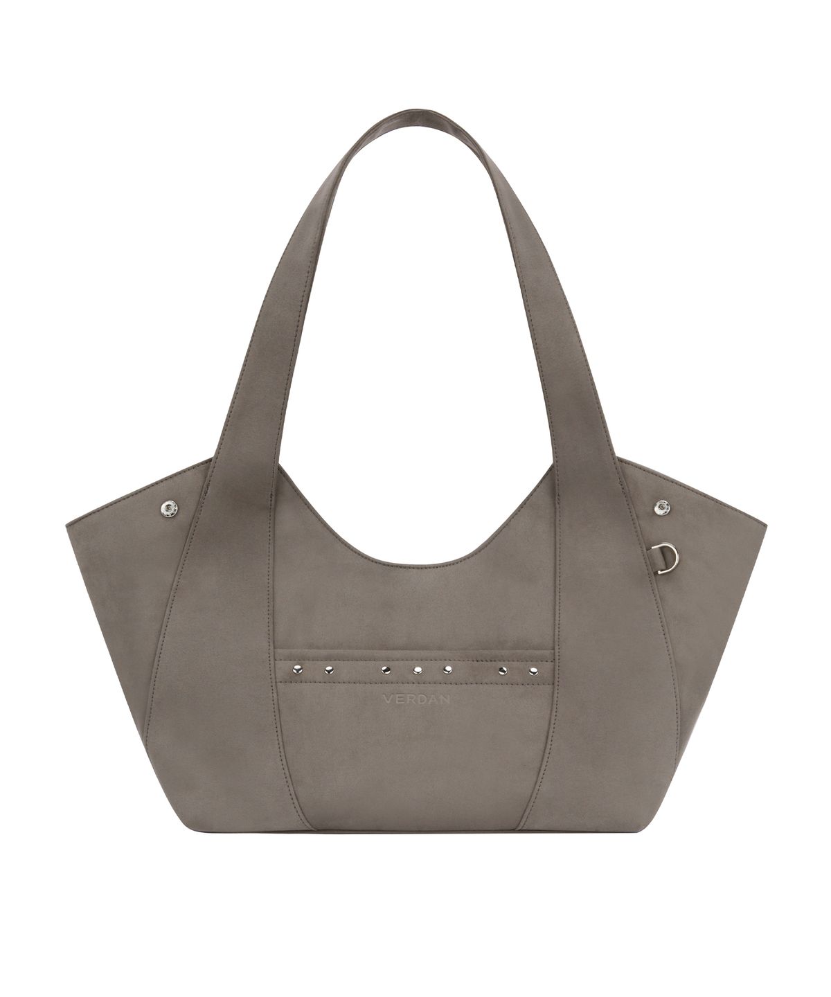 버던(VERDAN) Aube Suede Shopper Bag_grey