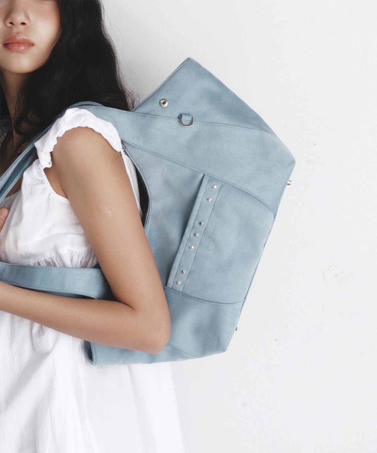 버던(VERDAN) Aube Suede Shopper Bag_blue