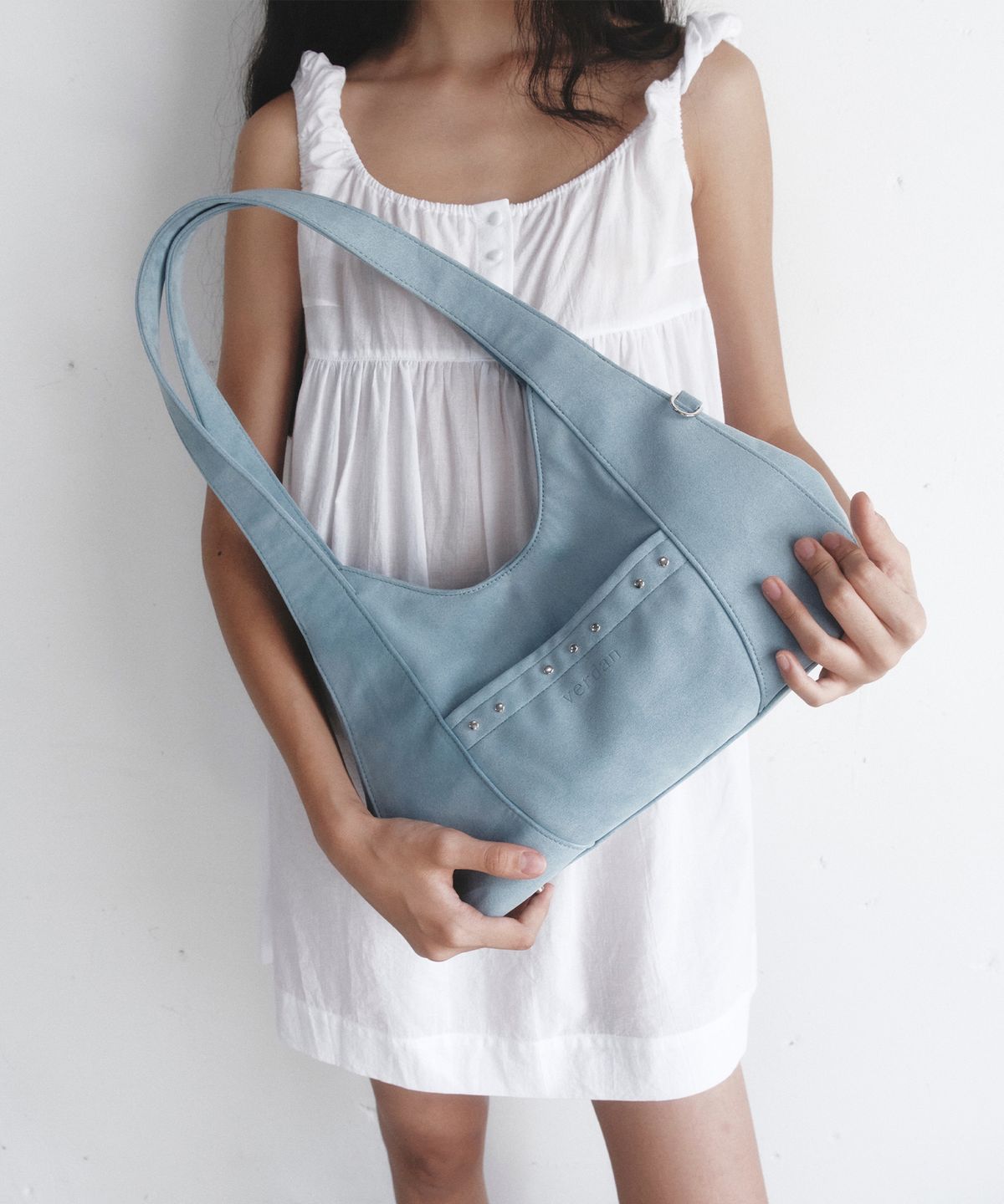 버던(VERDAN) Aube Suede Shopper Bag_blue