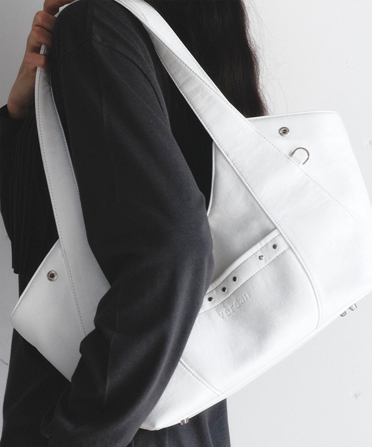 버던(VERDAN) Aube Soft Shopper Bag_white