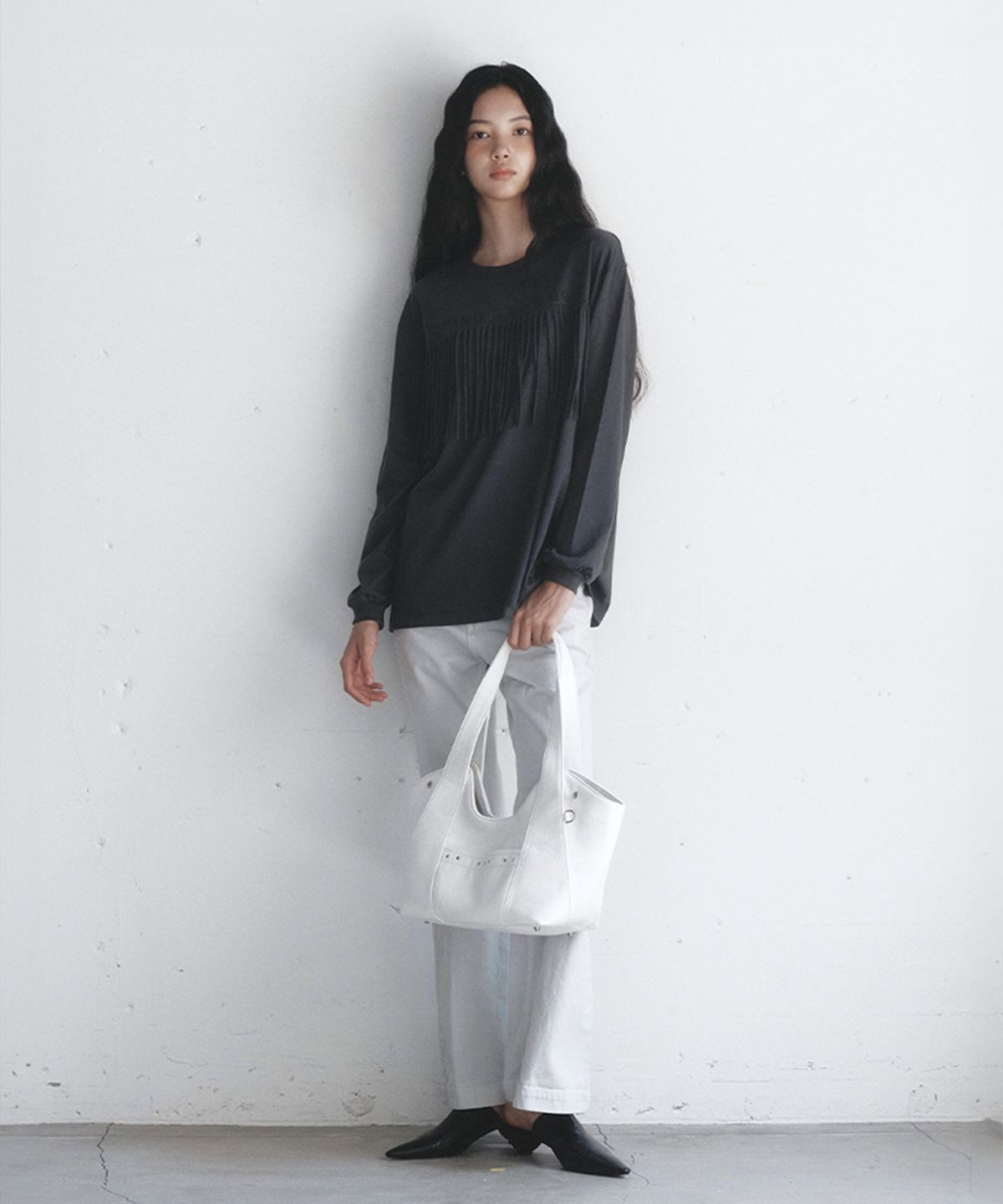 버던(VERDAN) Aube Soft Shopper Bag_white