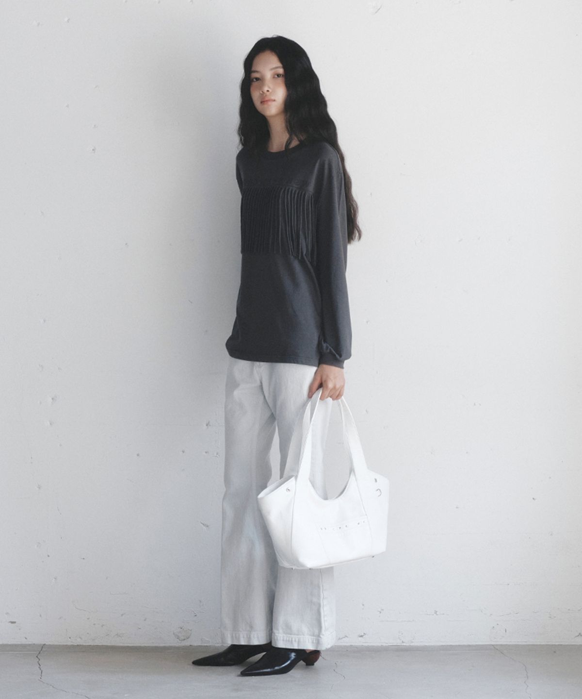 버던(VERDAN) Aube Soft Shopper Bag_white