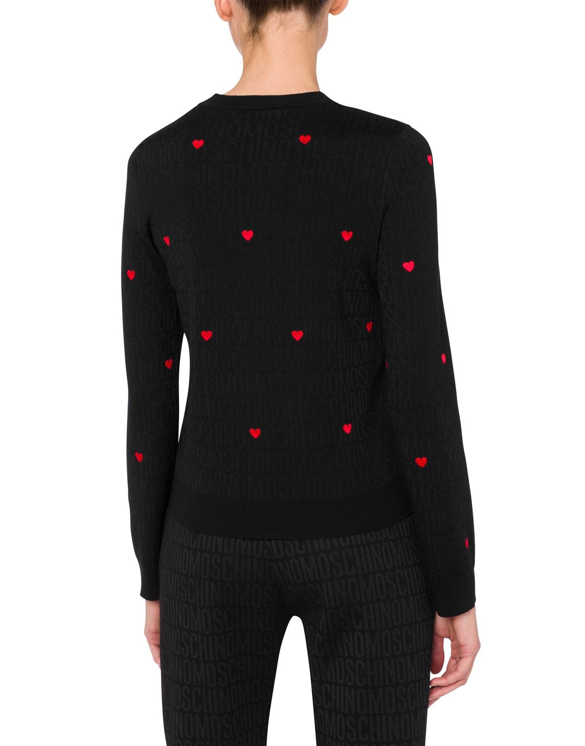 모스키노(MOSCHINO) 하트 올오버 니트