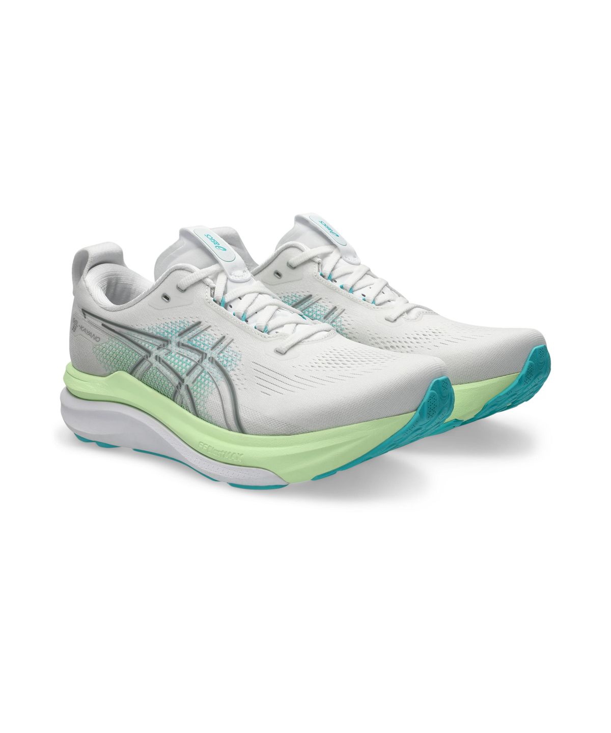 아식스(ASICS) 젤-카야노 33 남성 엑스트라 와이드 - 화이트:에너지아쿠아 / 1011C229-100