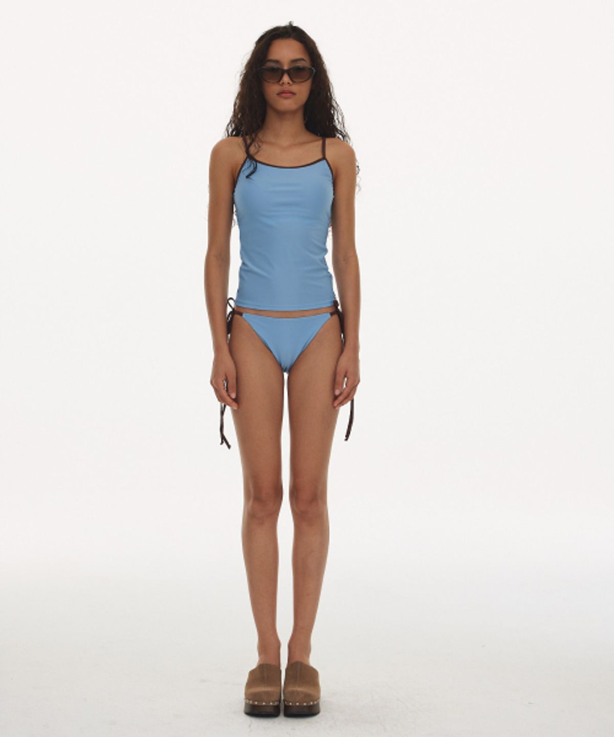 하타(HATA) Long Skirt Bikini Set_Dust Blue