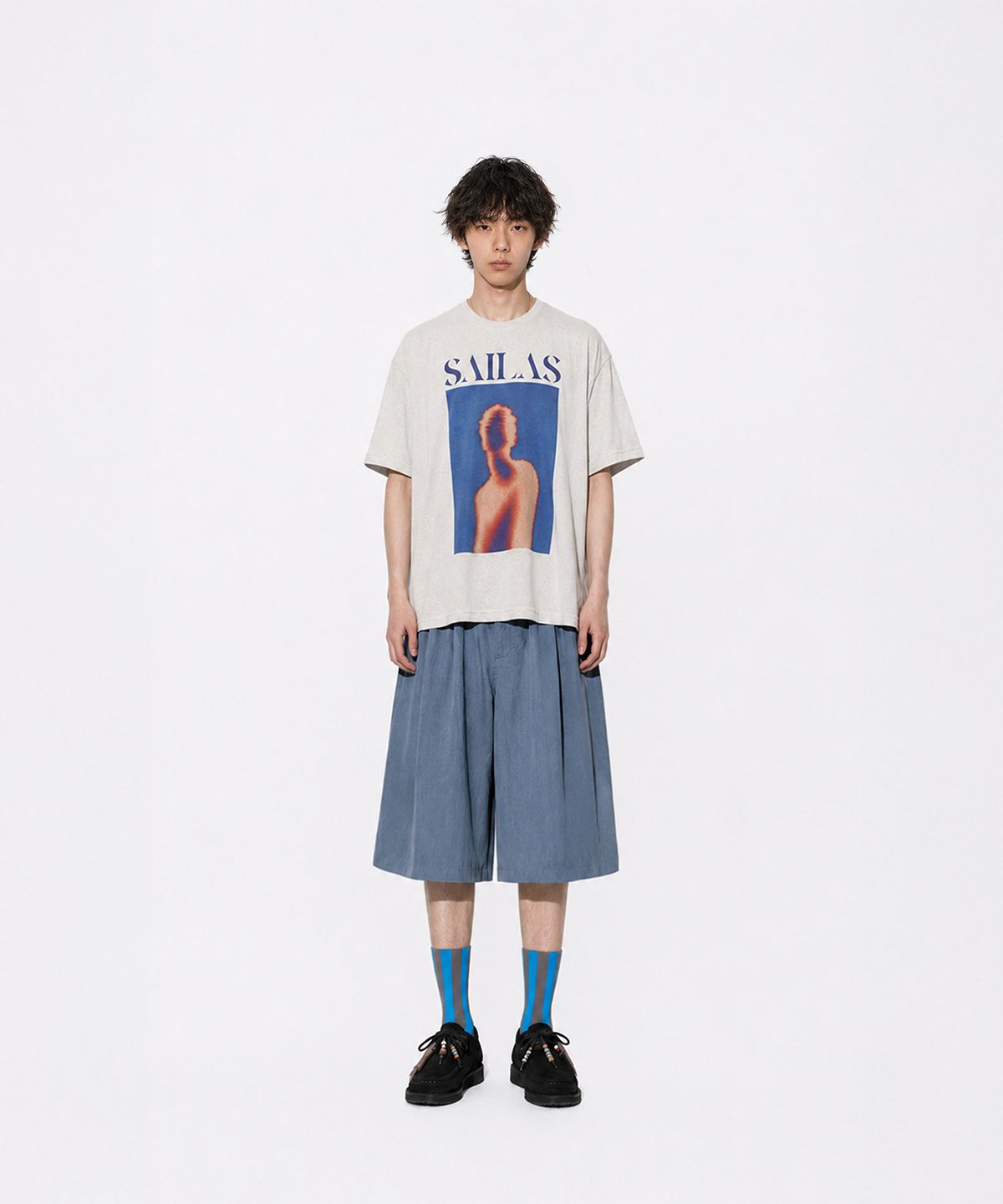 사일라스(SAILAS) P03 Pleats Shorts_BL