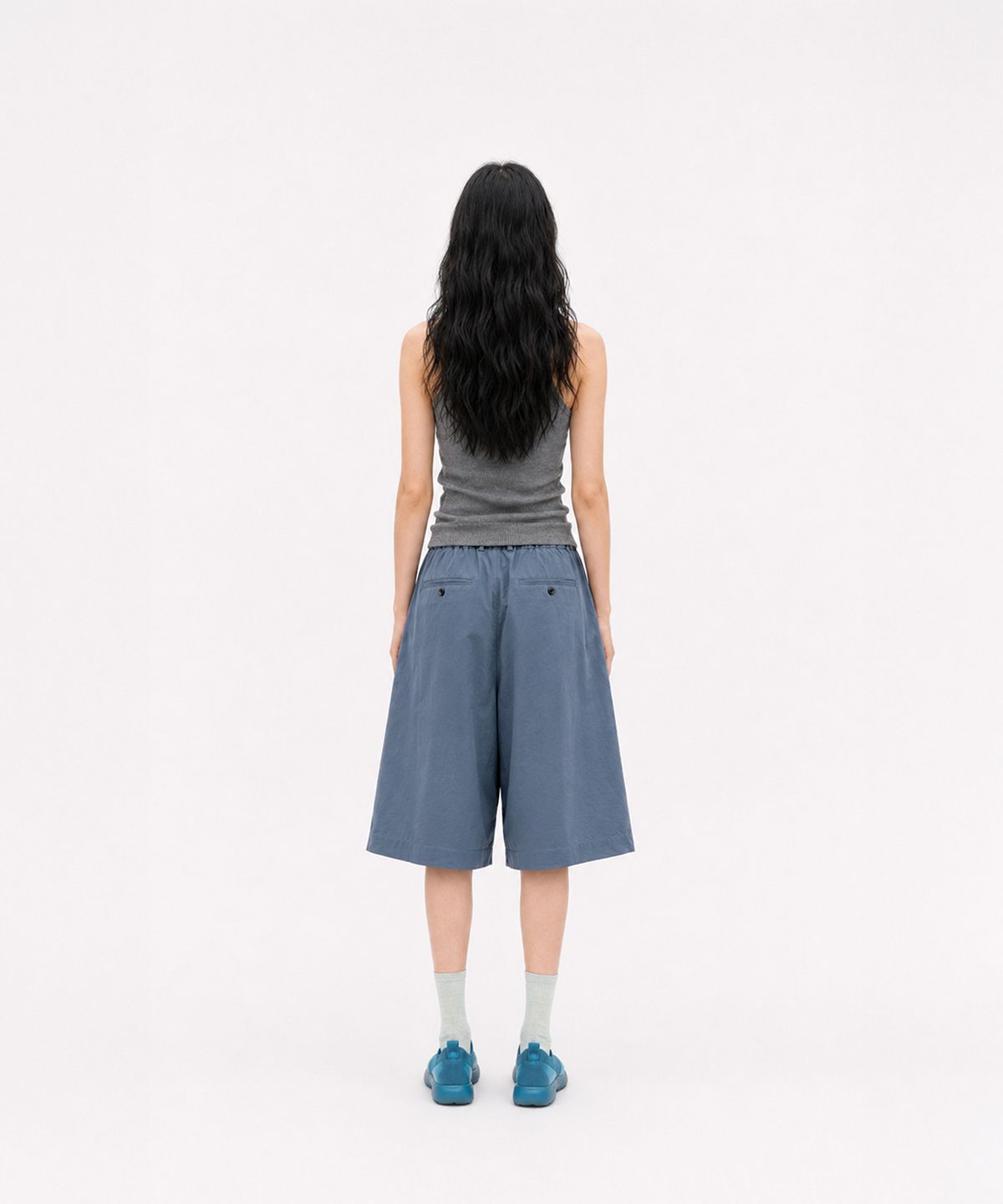 사일라스(SAILAS) P03 Pleats Shorts_BL