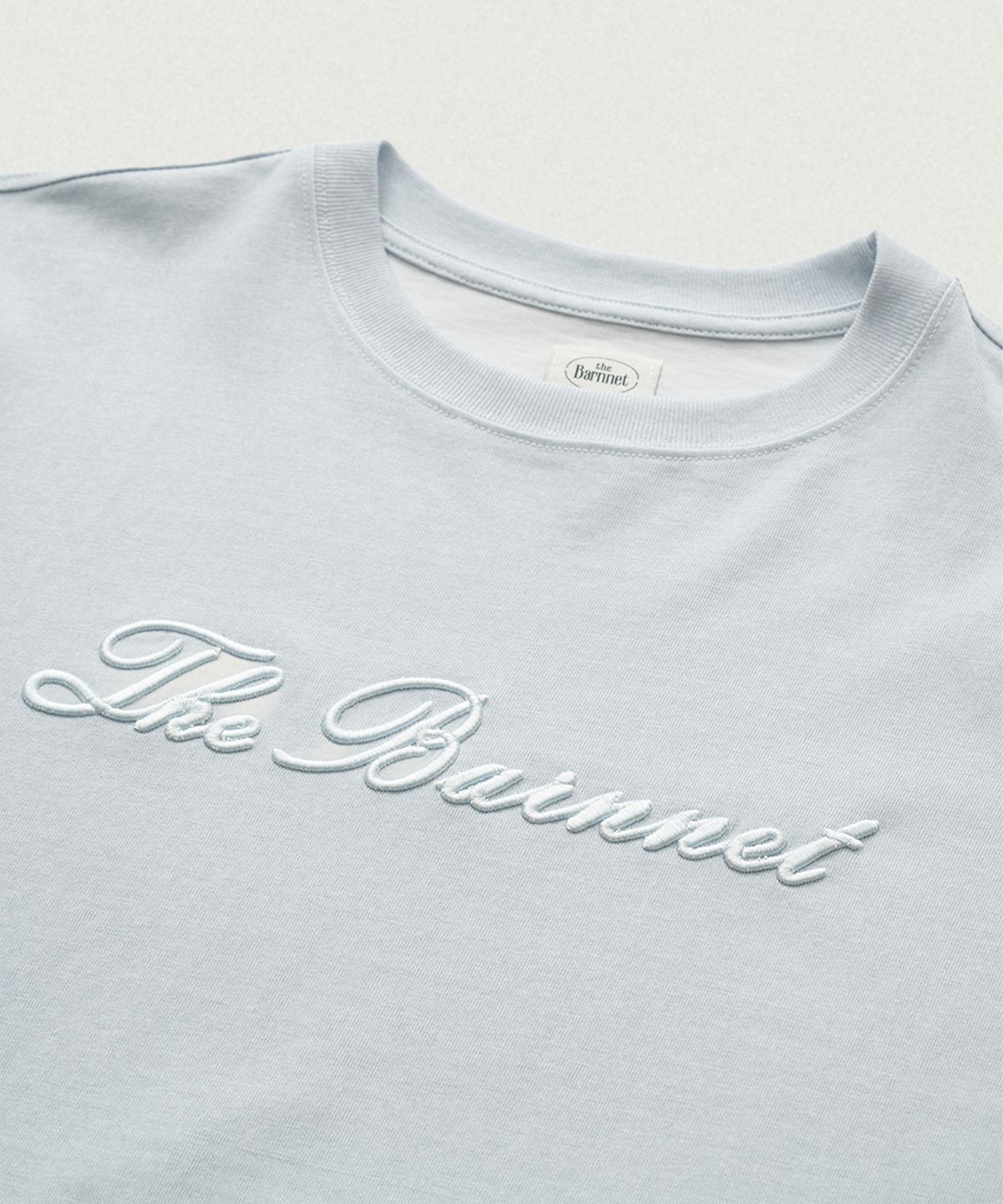 더바넷(THEBARNNET) Benny Script Logo T-shirt_Light Blue