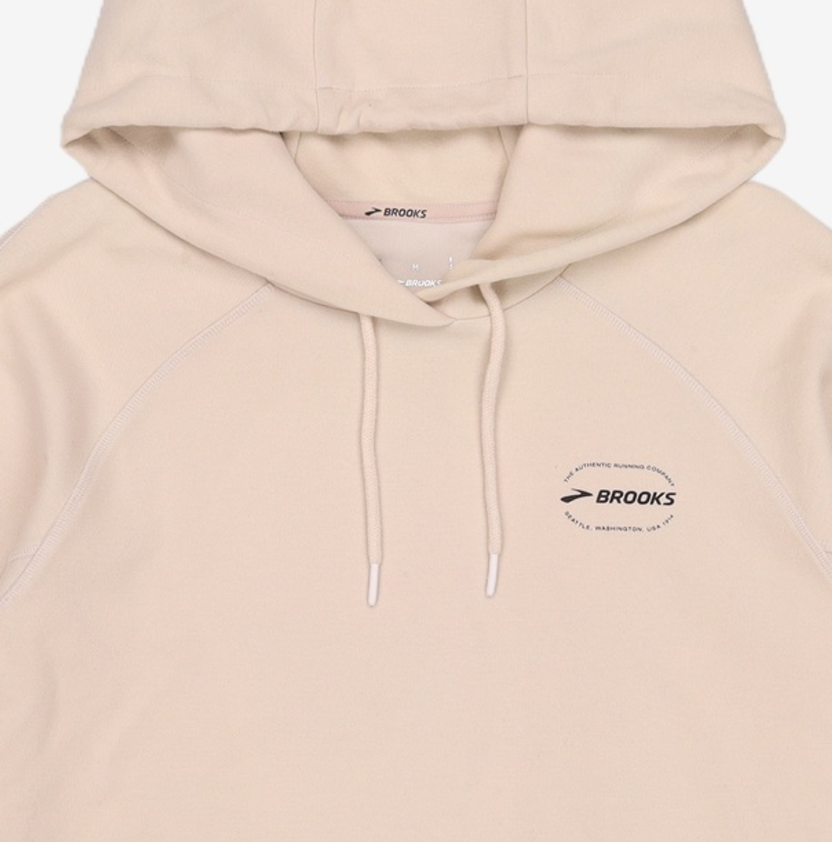 브룩스(BROOKS) 여성 베이직 후드 티셔츠 아이보리 (BX0841S250) M