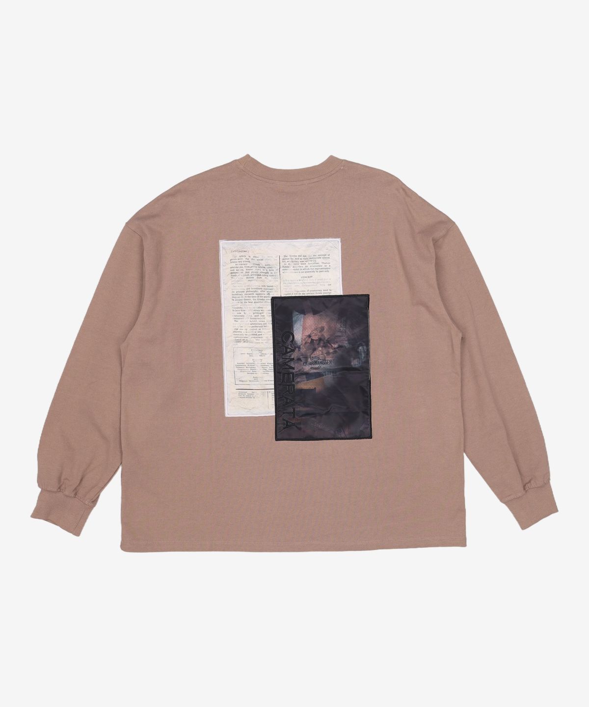 메종미네드(MAISON MINED) CAMERATA PATCH LONG SLEEVE BEIGE L