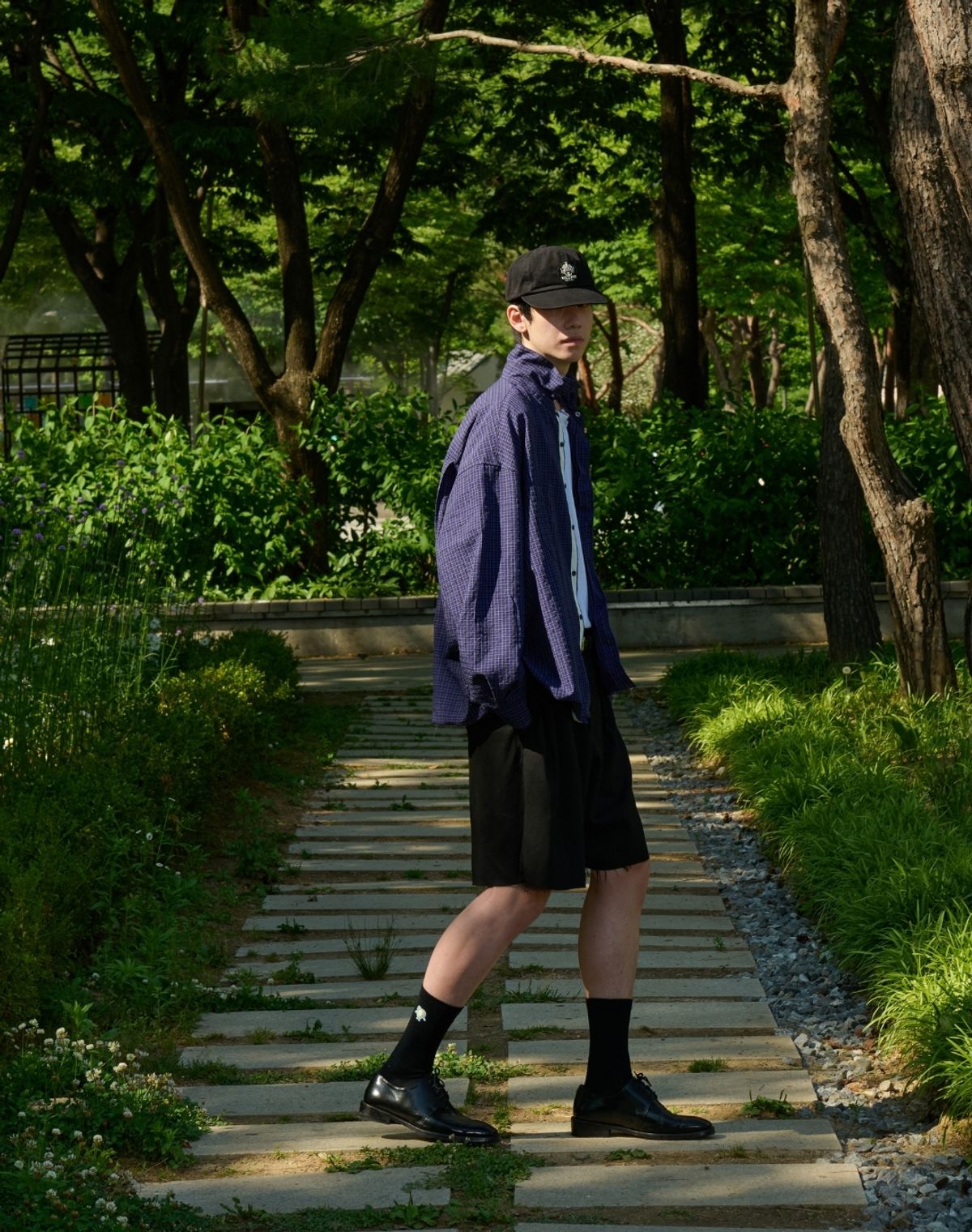 오디너리피플(ORDINARY PEOPLE) RE : Shape Memory Wire Shirt [PURPLE]
