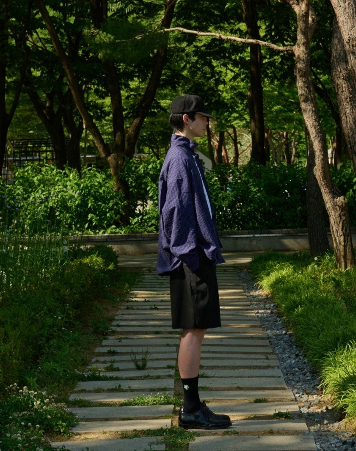 오디너리피플(ORDINARY PEOPLE) RE : Shape Memory Wire Shirt [PURPLE]