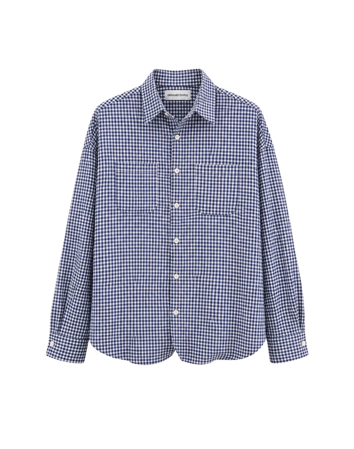 오디너리피플(ORDINARY PEOPLE) RE : Shape Memory Wire Shirt [BLUE CHECK]