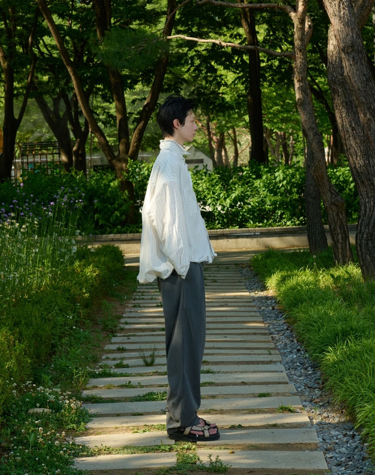 오디너리피플(ORDINARY PEOPLE) RE : Shape Memory Wire Shirt [WHITE]