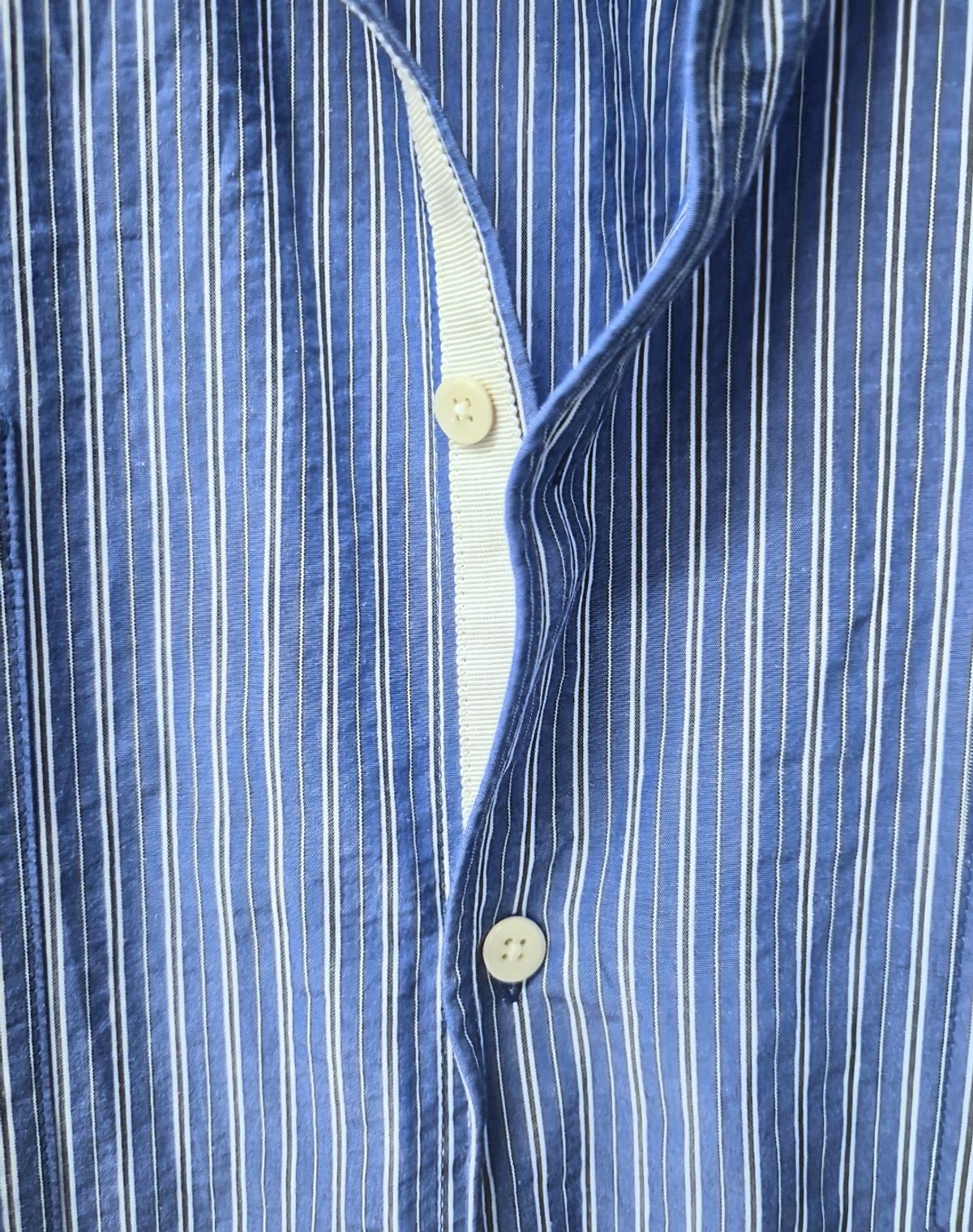 오디너리피플(ORDINARY PEOPLE) RE : Shape Memory Wire Shirt [BLUE STRIPE]