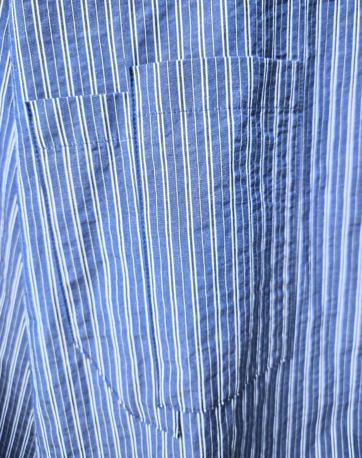 오디너리피플(ORDINARY PEOPLE) RE : Shape Memory Wire Shirt [BLUE STRIPE]