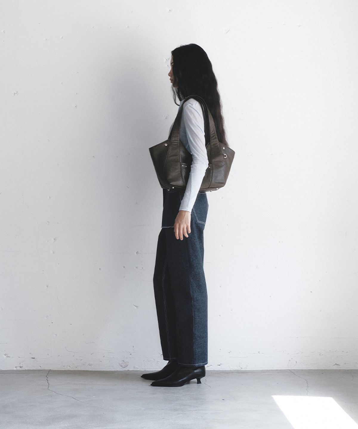 버던(VERDAN) Aube Soft Shopper Bag_brown