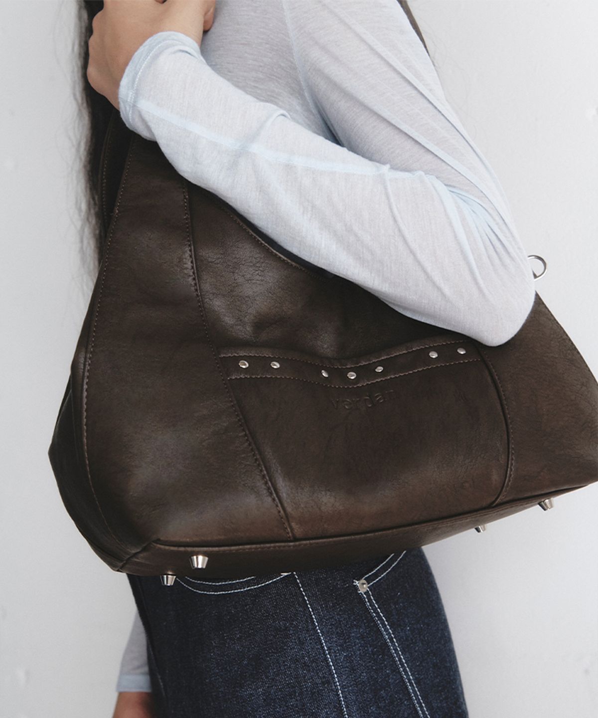 버던(VERDAN) Aube Soft Shopper Bag_brown