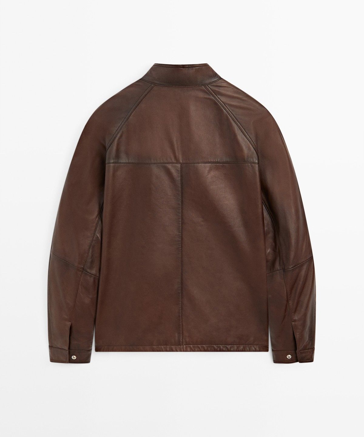 마시모두띠(MASSIMO DUTTI) 하이넥 나파 가죽 자켓