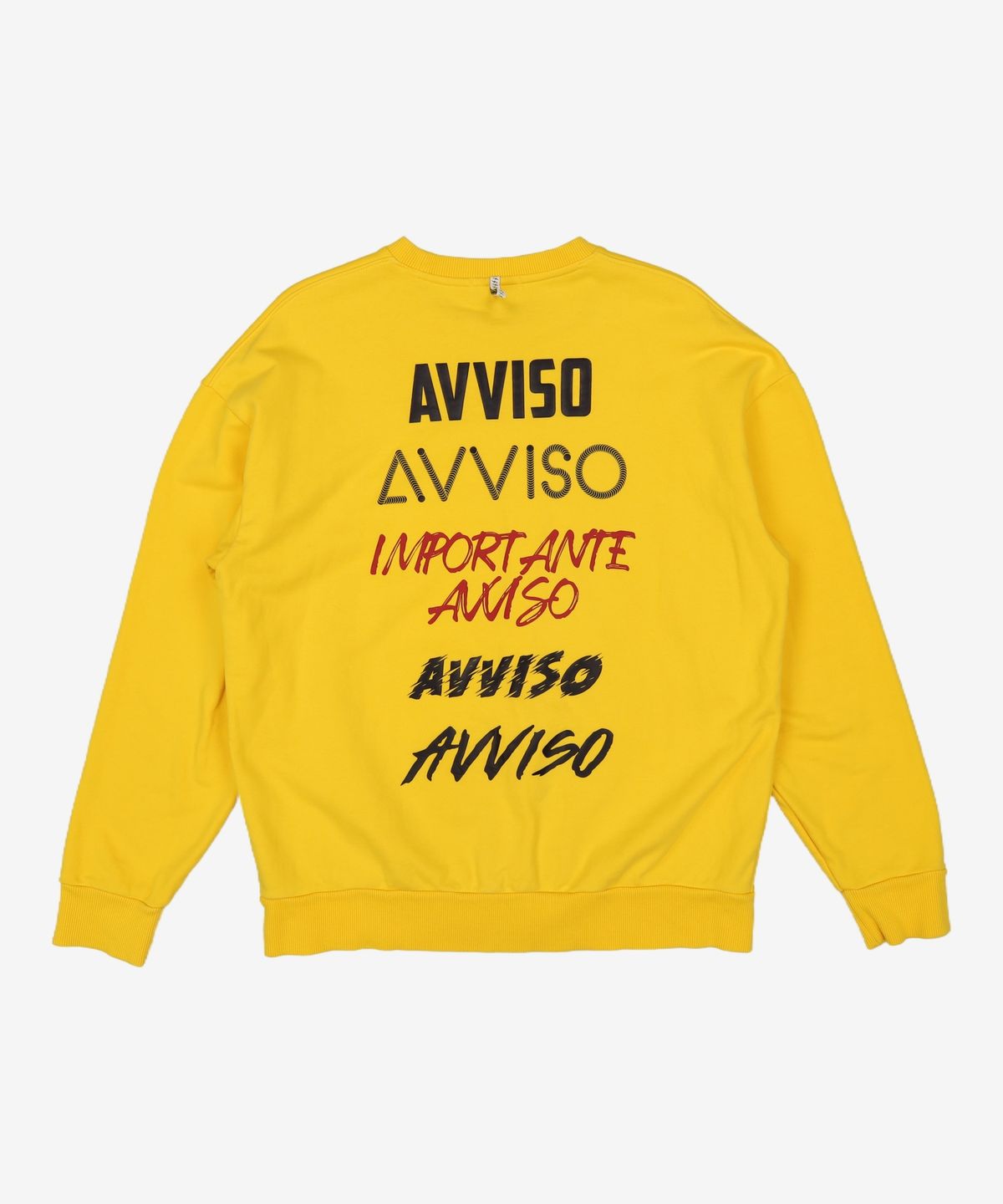 아비쏘(AVVISO) Importante Sweat Shirt (Yellow) L