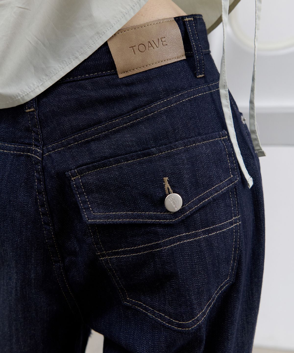 토아베(TOAVE) [기장선택] One Back-Pocket Wide Denim (Raw denim)