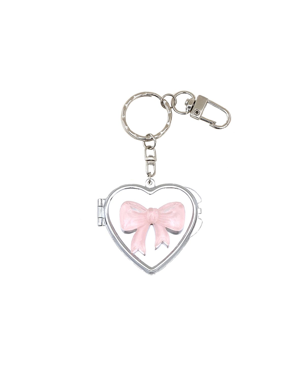 챠미(CHARMY) 리본 하트 미러 키링 (3colors)