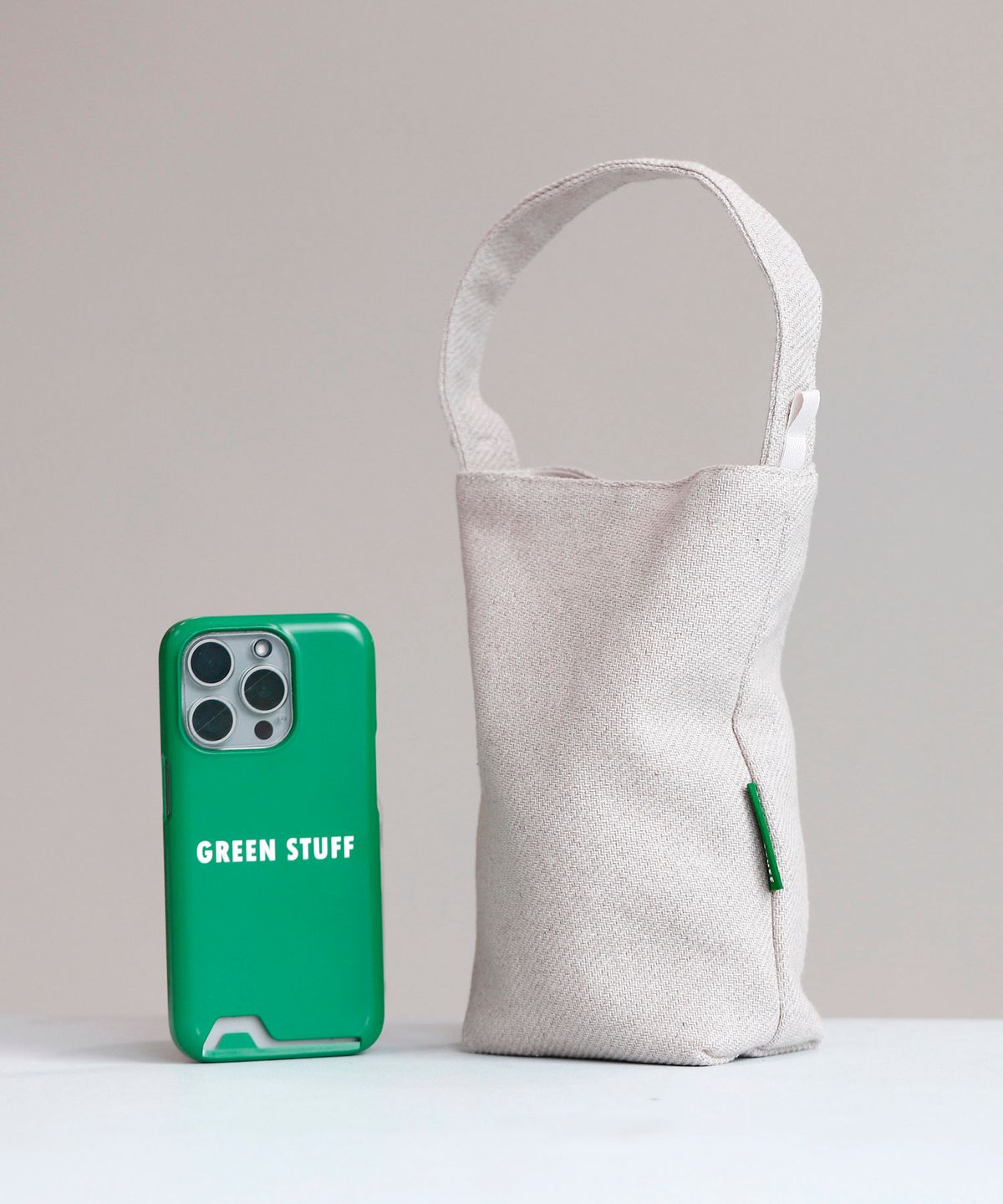 그린스터프(GREEN STUFF) 스텀 미니백 48 린넨 - beige