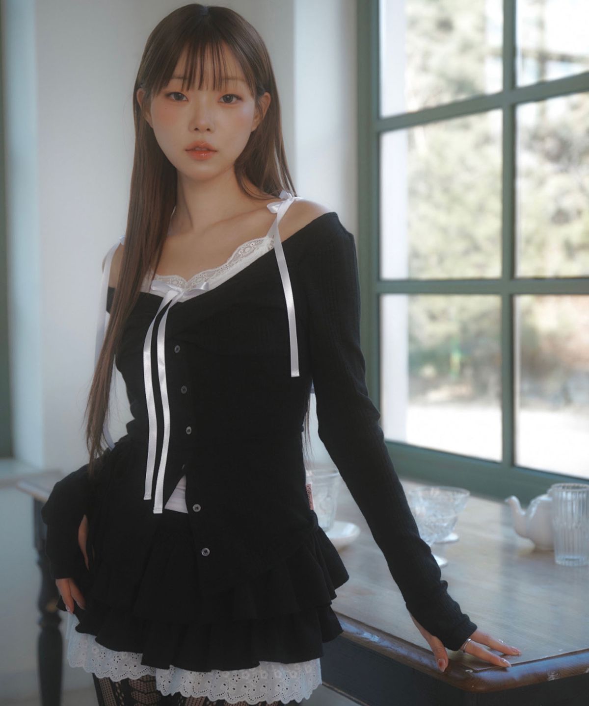 뉴얼린(NEWALRIN) Rosie twist button Top(5colors)