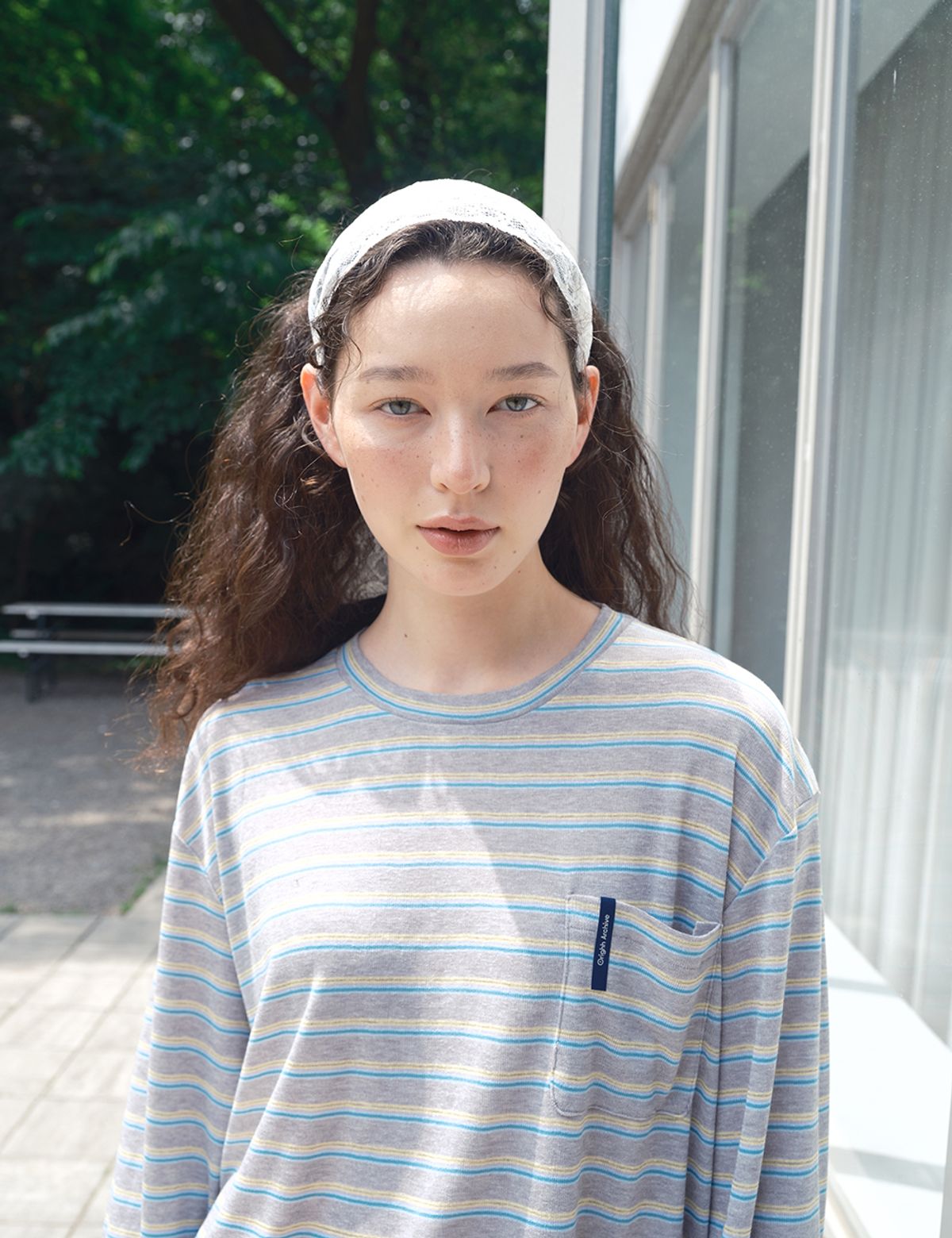 오라이(ORIGHH) 시어 스트라이프 롱슬리브_화이트(2color)