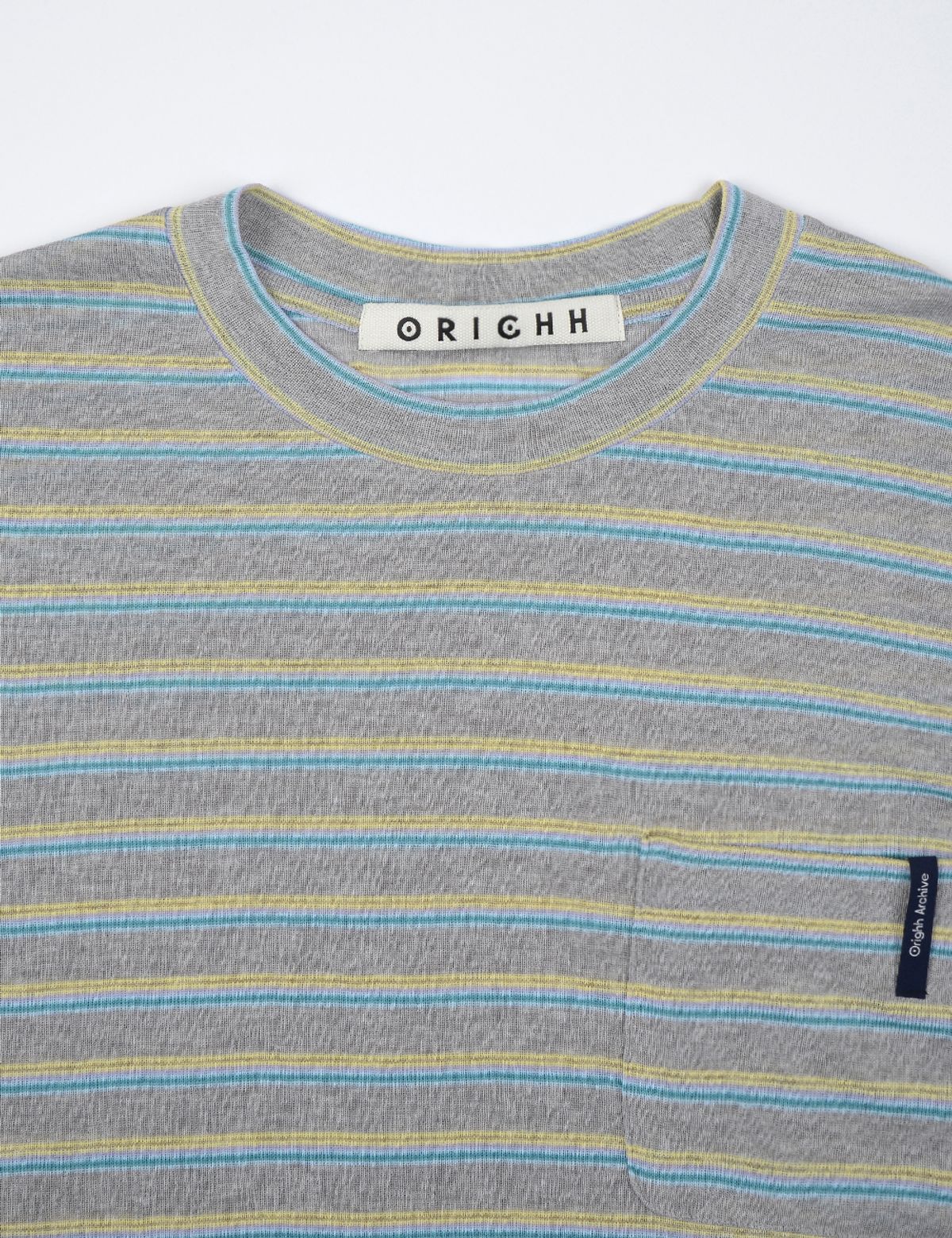 오라이(ORIGHH) 시어 스트라이프 롱슬리브_그레이(2color)