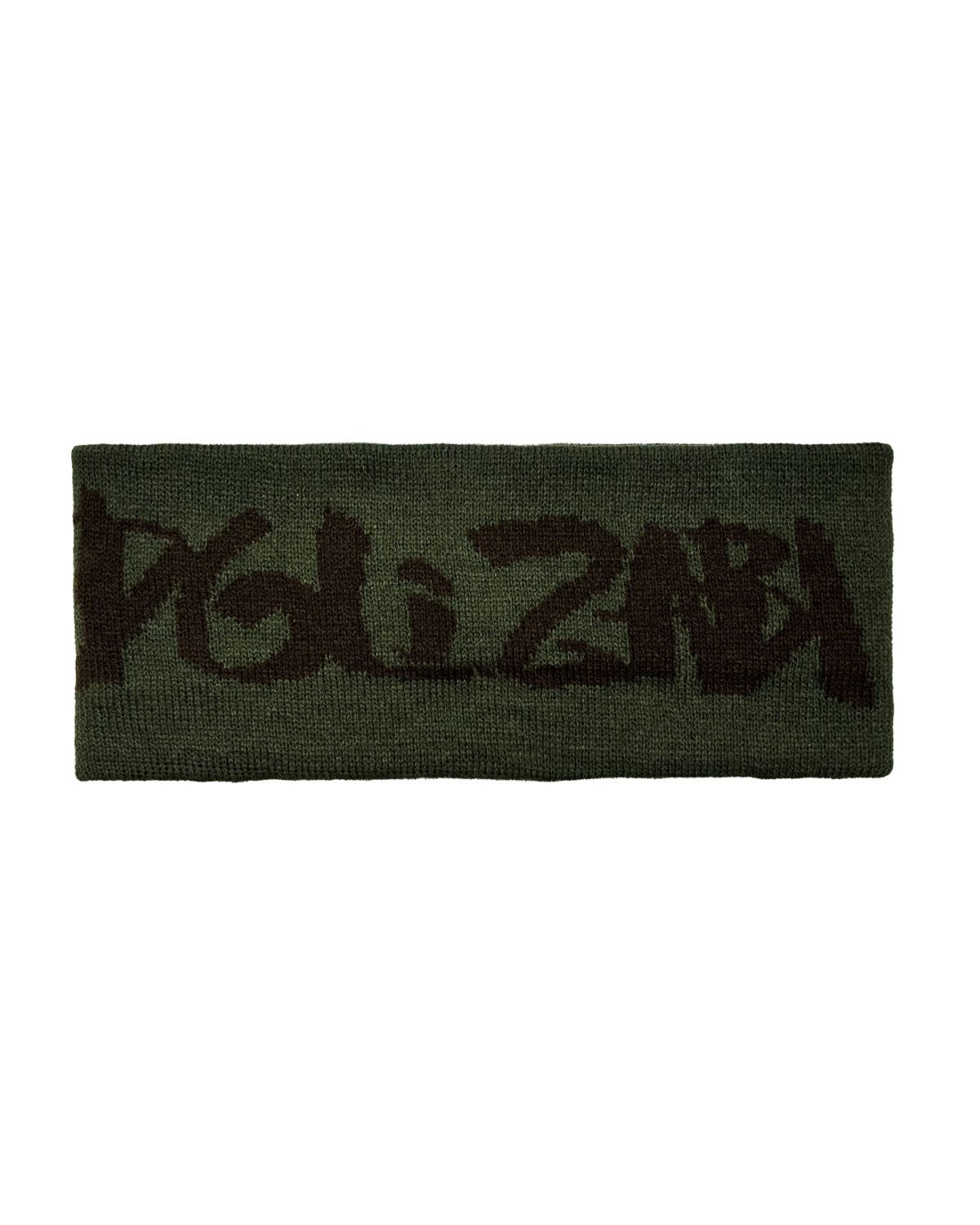 돌자비(DOLZABI) 시그니처 자카드 로고 니트 헤어밴드 (카키)