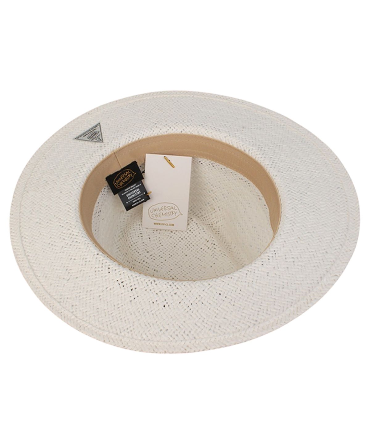 유니버셜 케미스트리(UNIVERSAL CHEMISTRY) Stripe Line Summer White Fedora - Big Size 여름페도라