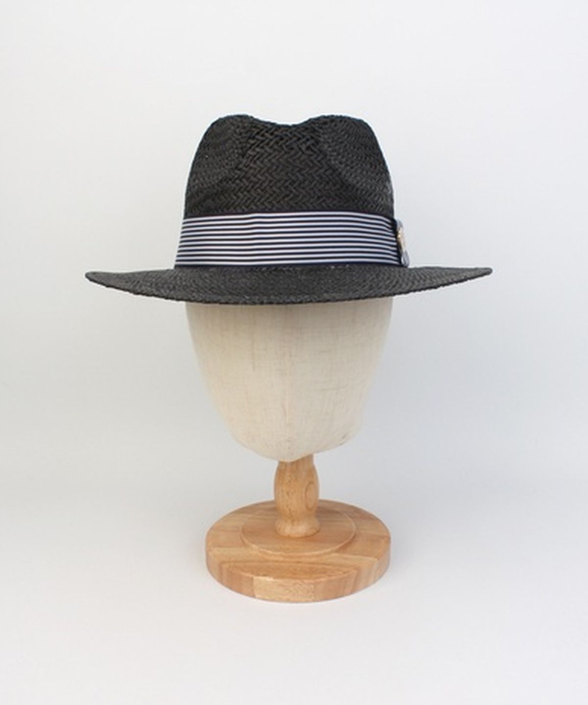 유니버셜 케미스트리(UNIVERSAL CHEMISTRY) Stripe Line Summer Black Fedora - Big Size 여름페도라