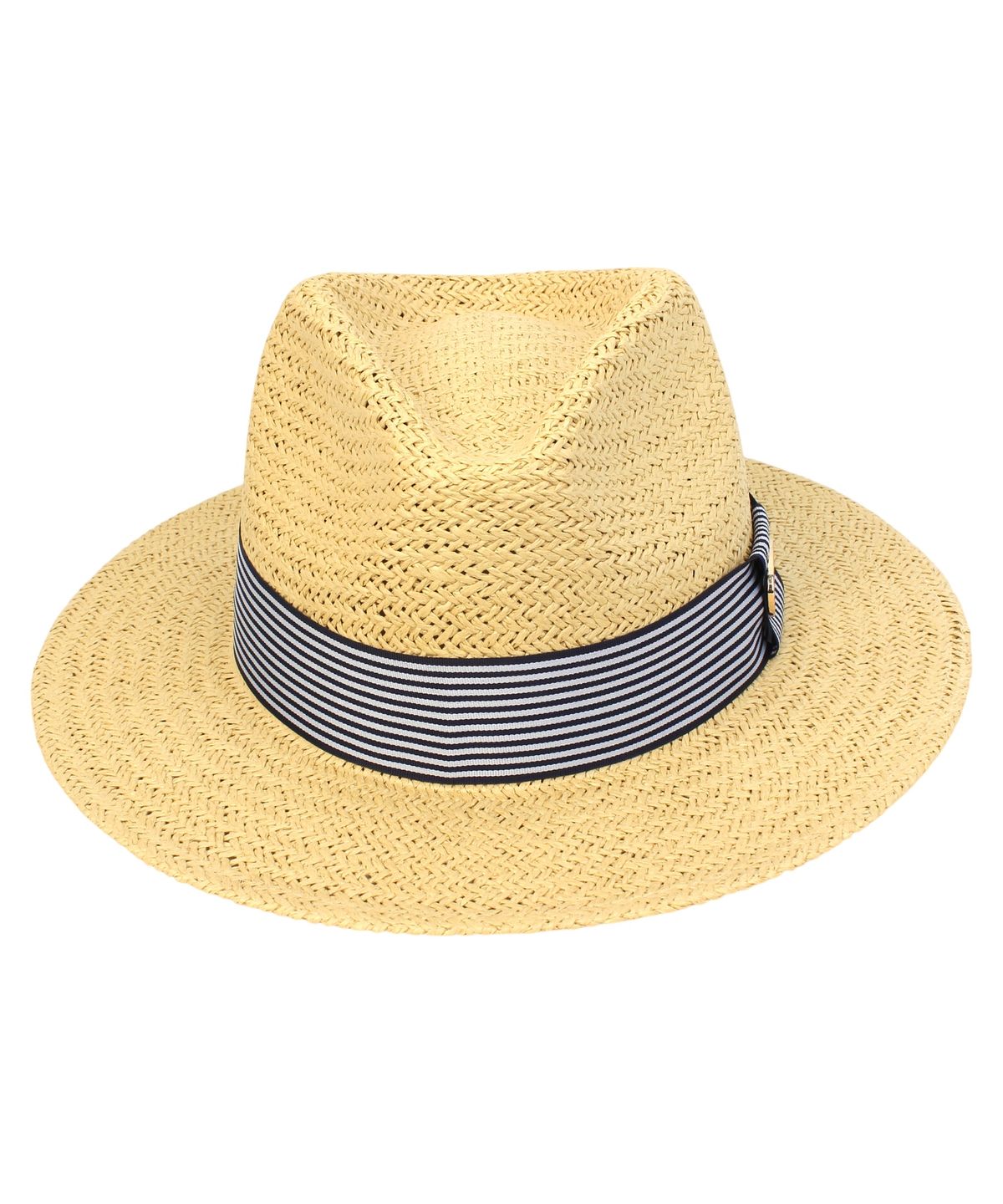 유니버셜 케미스트리(UNIVERSAL CHEMISTRY) Stripe Line Summer Beige Fedora - Big Size 여름페도라