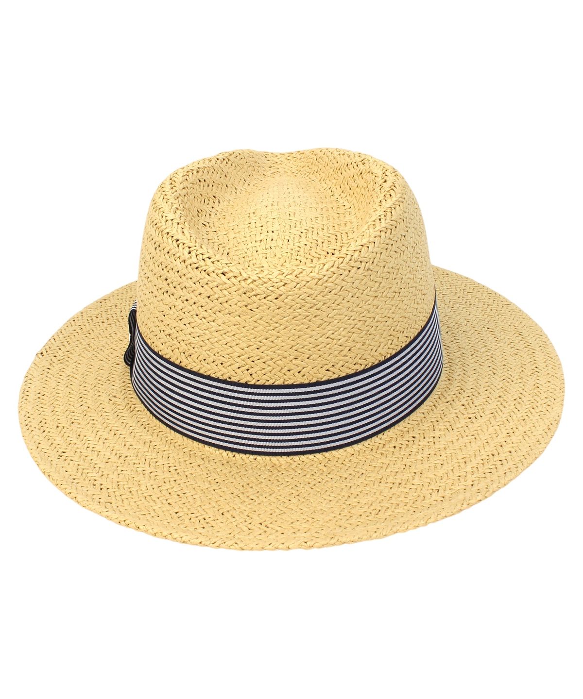유니버셜 케미스트리(UNIVERSAL CHEMISTRY) Stripe Line Summer Beige Fedora - Big Size 여름페도라