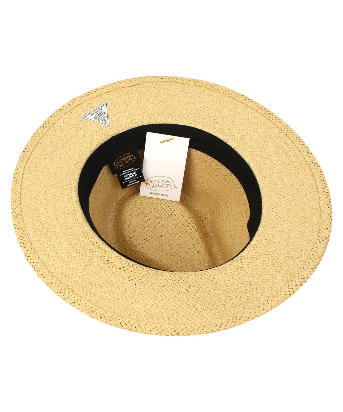 유니버셜 케미스트리(UNIVERSAL CHEMISTRY) Stripe Line Summer Beige Fedora - Big Size 여름페도라