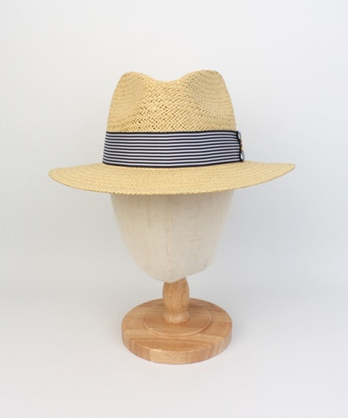 유니버셜 케미스트리(UNIVERSAL CHEMISTRY) Stripe Line Summer Beige Fedora - Big Size 여름페도라
