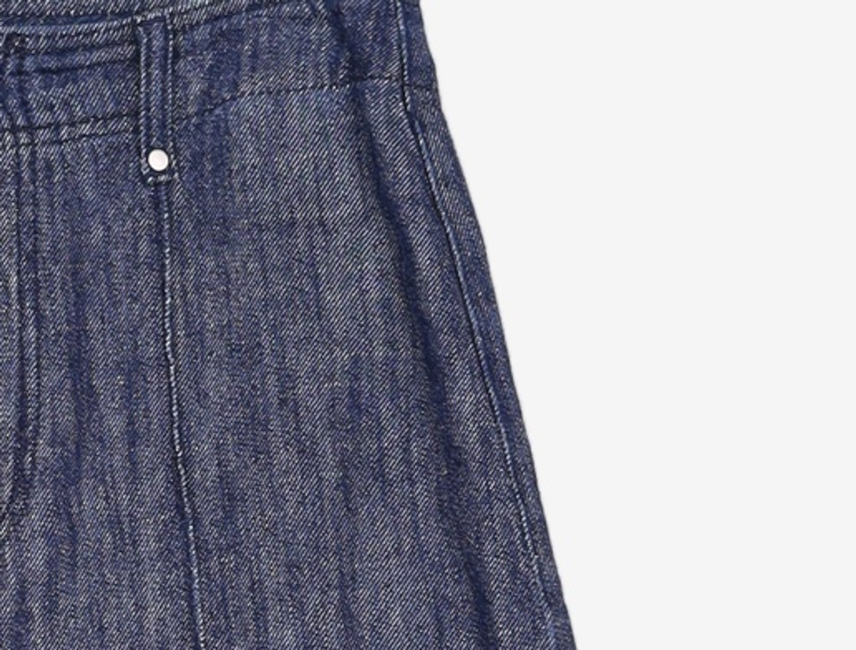 미쏘(MIXXO) 린넨 9부 핀턱 와이드핏 데님_MIWTJF714J 26