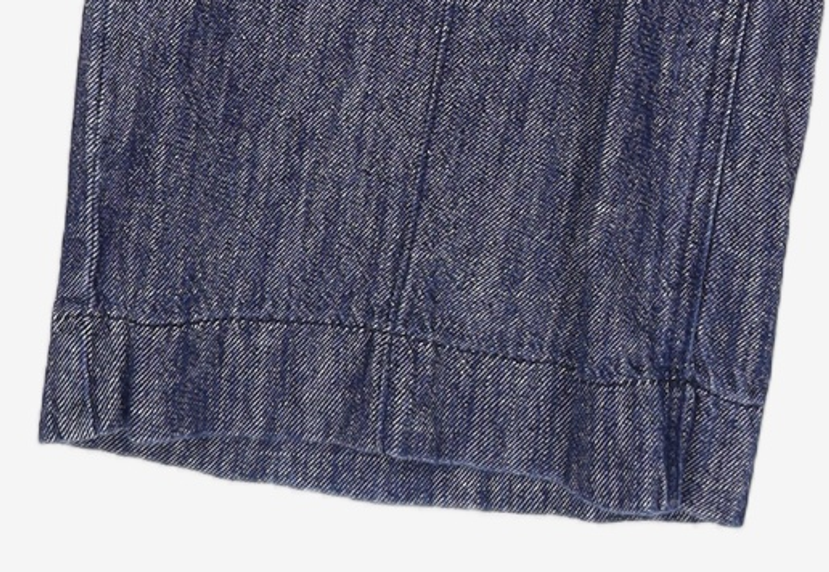 미쏘(MIXXO) 린넨 9부 핀턱 와이드핏 데님_MIWTJF714J 26