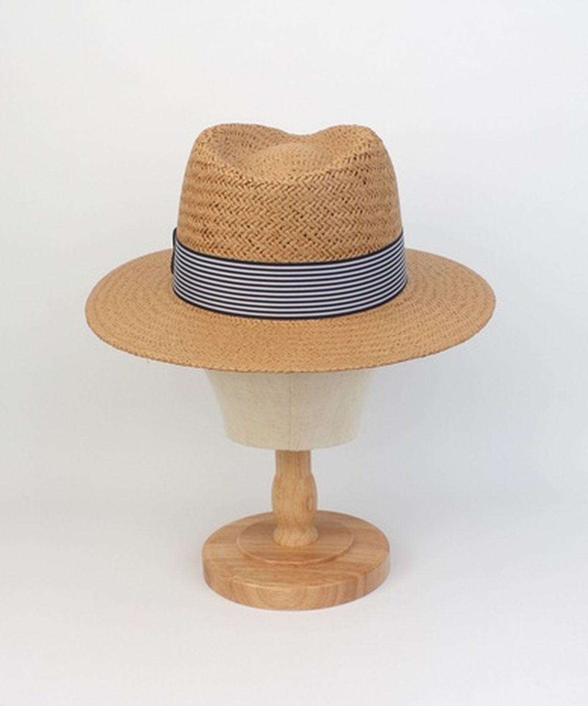 유니버셜 케미스트리(UNIVERSAL CHEMISTRY) Stripe Line Summer Brown Fedora - Big Size 여름페도라