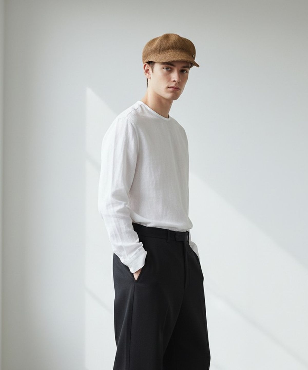 유니버셜 케미스트리(UNIVERSAL CHEMISTRY) Rome Summer Brown Newsboy Cap 뉴스보이캡