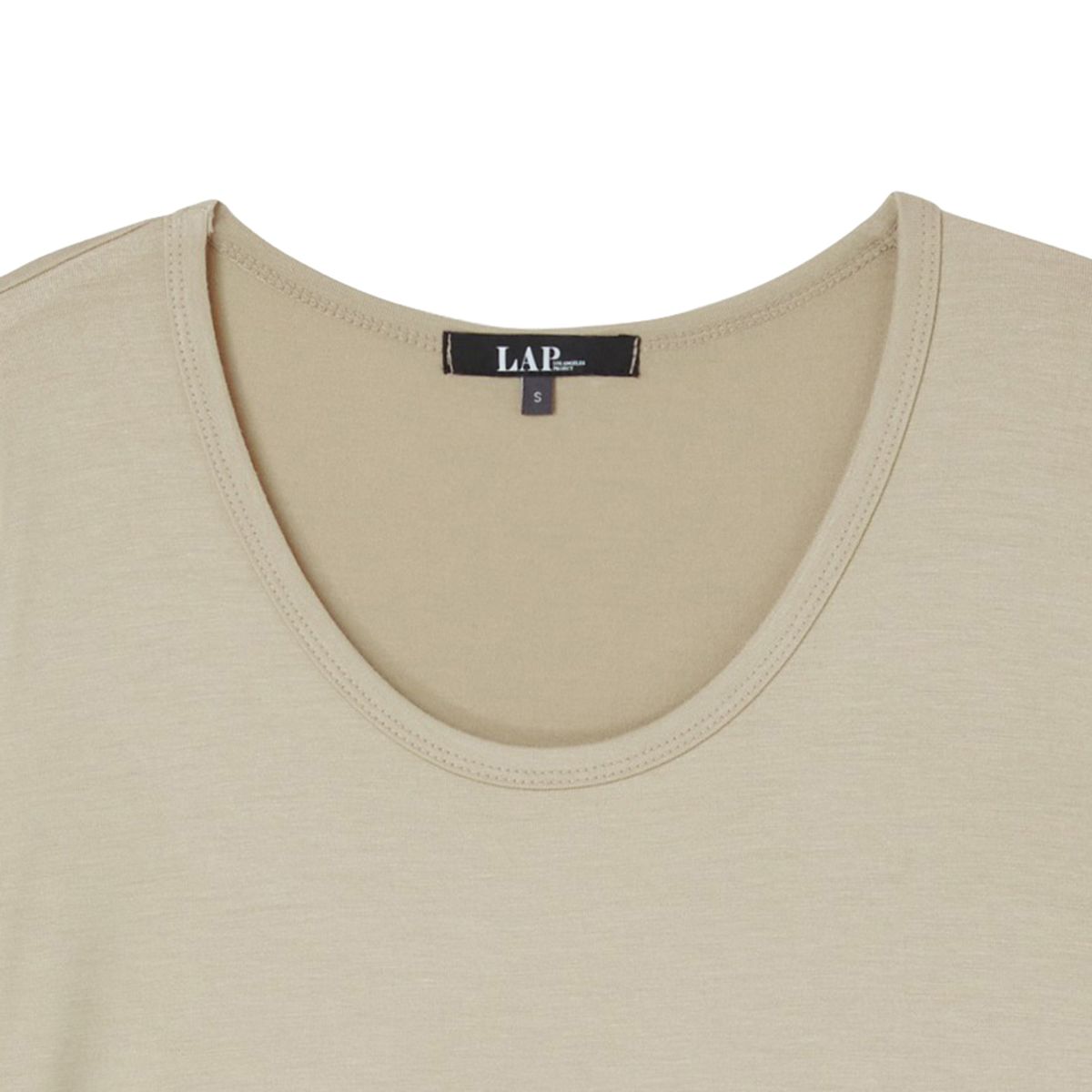 랩(LAP) 레이온U넥 슬림 티셔츠 AS7CT160