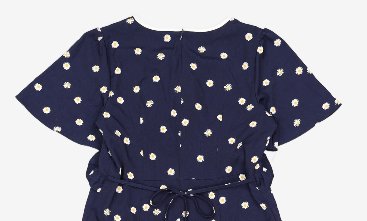 살롱 드 욘(SALON DE YOHN) Ribbon Point Mermaid Dress_ Navy M