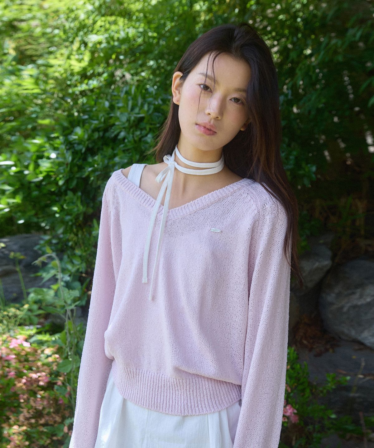 어다울(ADAUL) Pastel loose fit layered knit - 3color