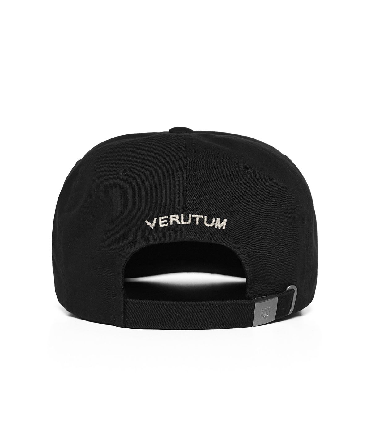 베루툼(VERUTUM) 아트 로고 바이오 워싱 볼캡 블랙