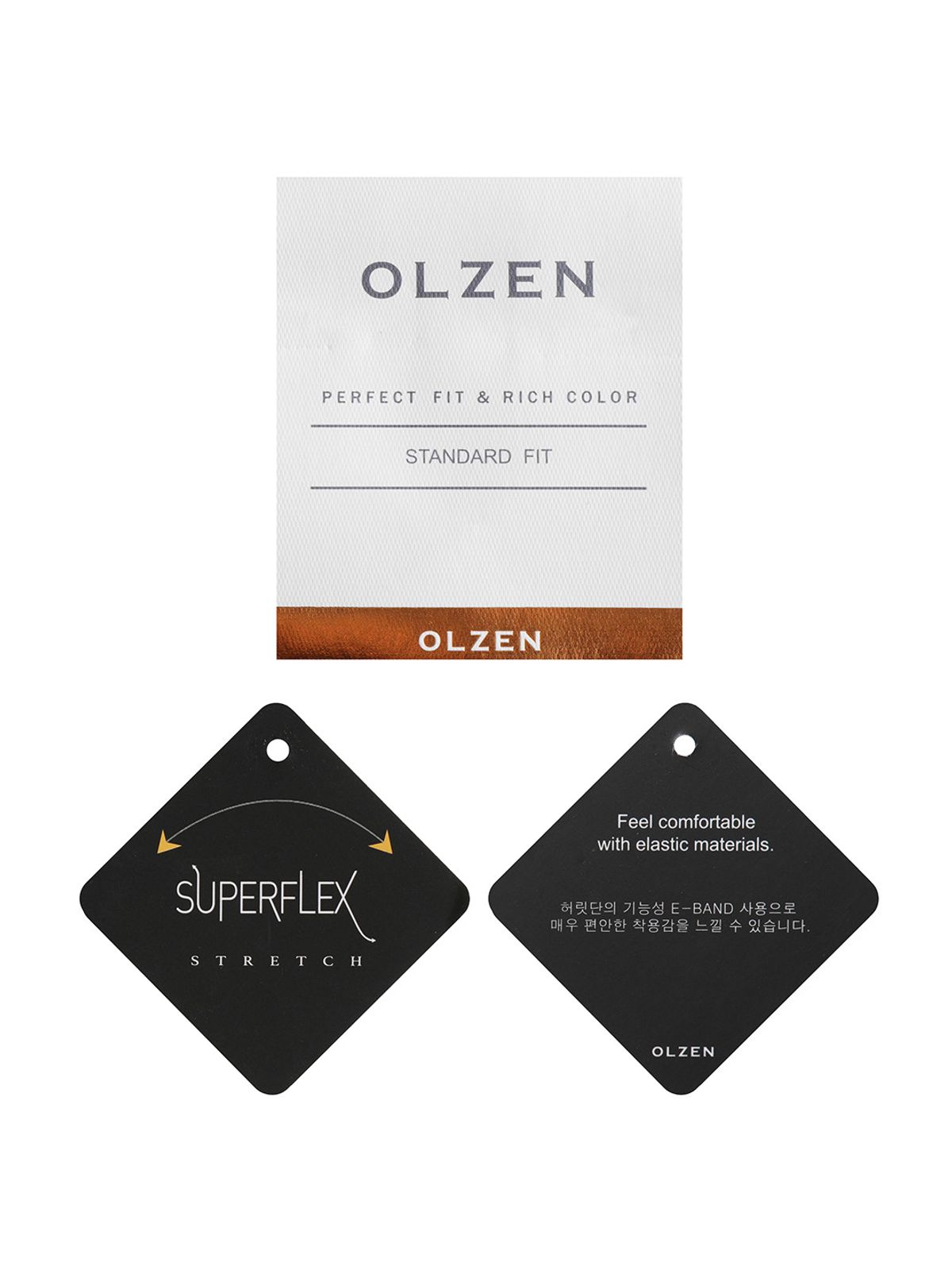 올젠(OLZEN) 남성 멜란지 스트레치 냉감 팬츠_ZBG2PP1203NV