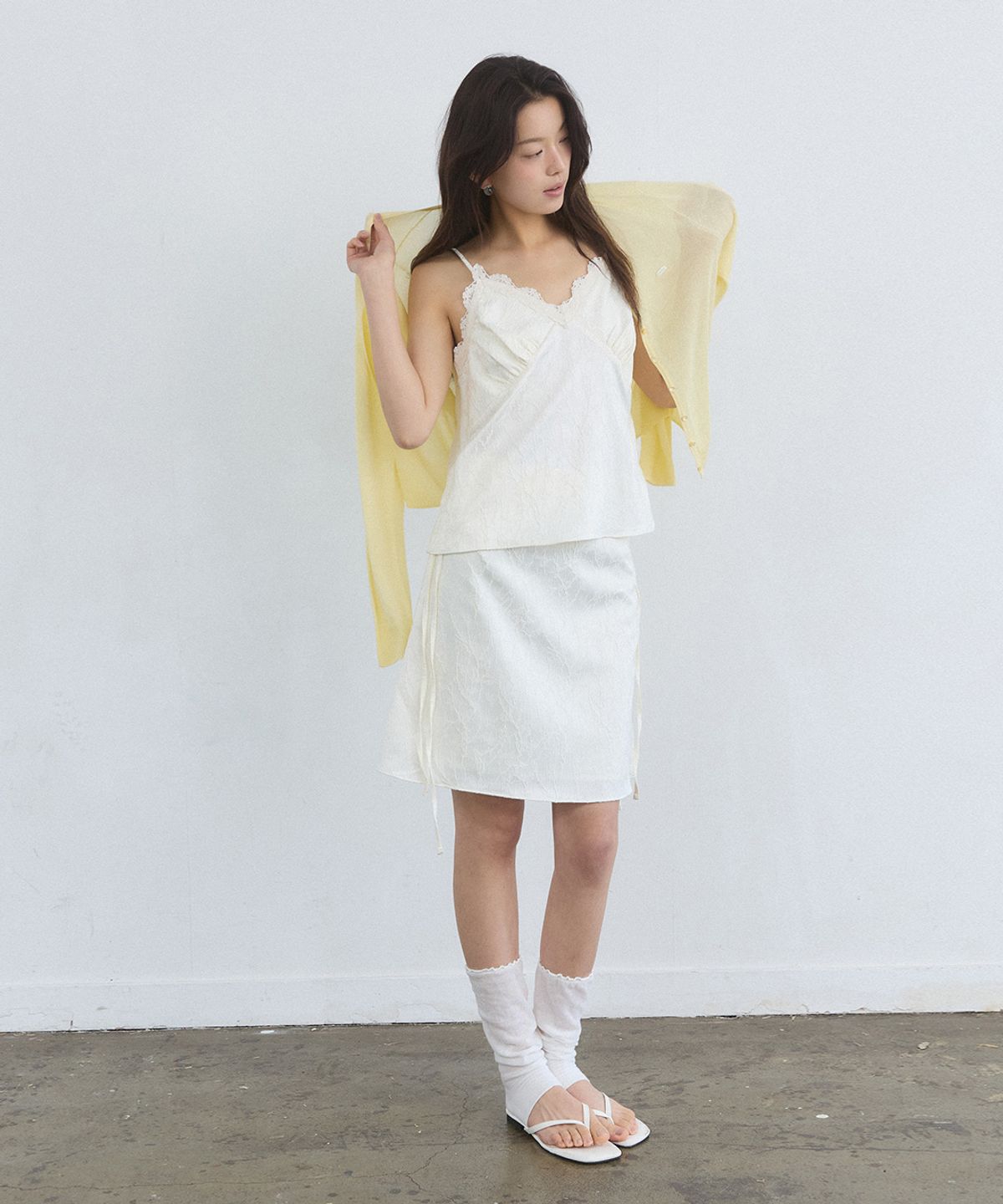 어다울(ADAUL) Jacquard satin set - cream