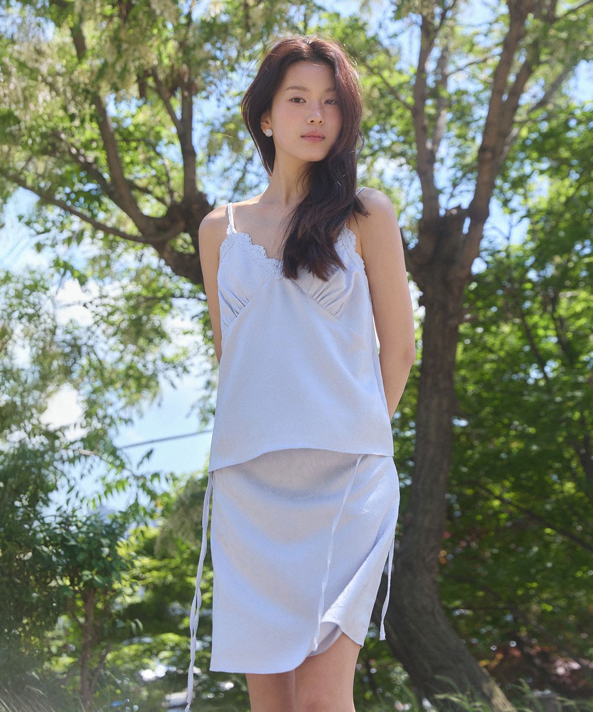 어다울(ADAUL) Jacquard satin set - sora